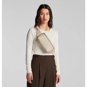 MONOS The Metro Sling Bag Ivory Vegan Leather Crossbody Fanny Pack Belt Bag EUC